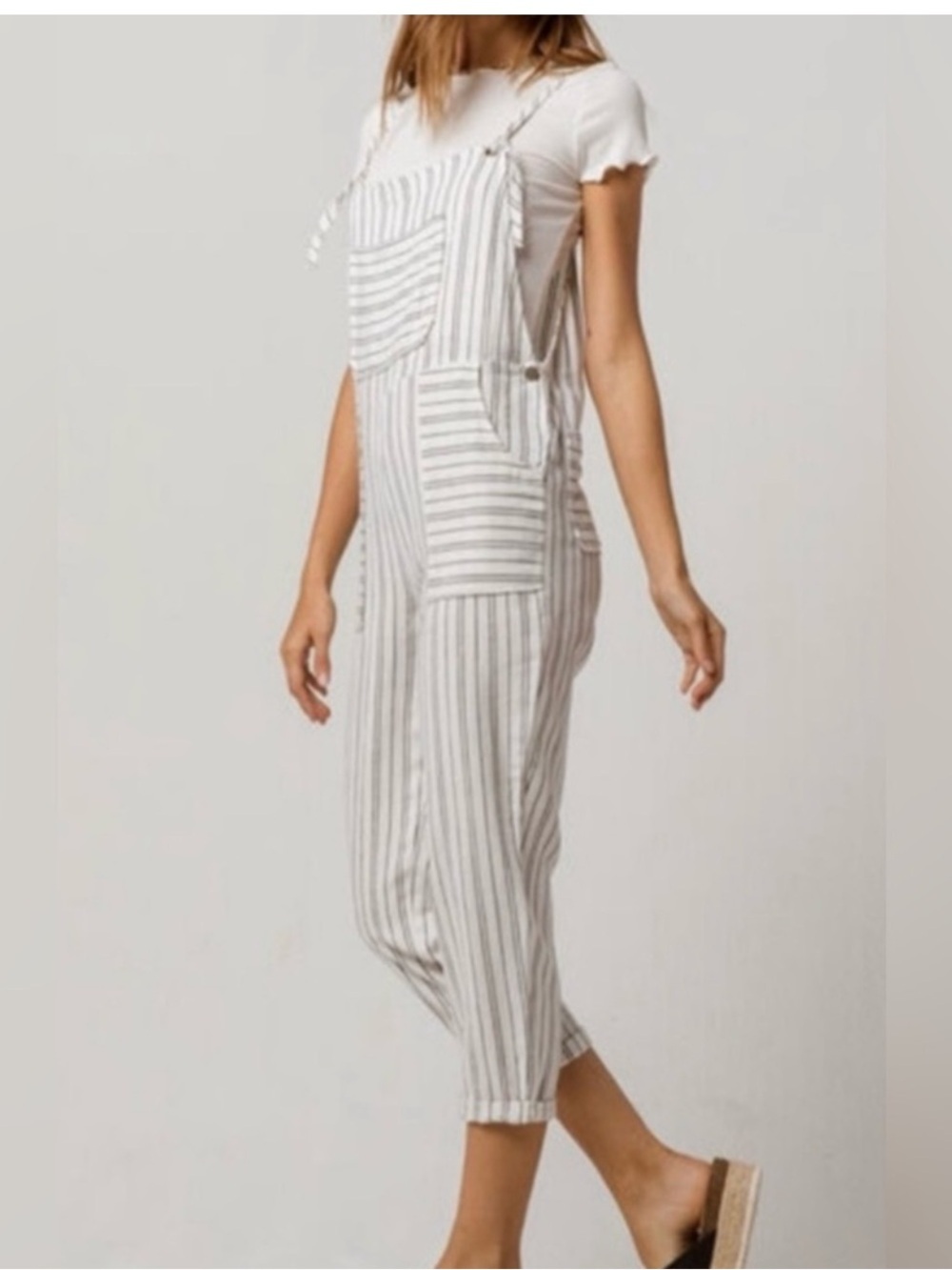 BNWT 100% Cotton Patrons of Peace Striped Overalls in